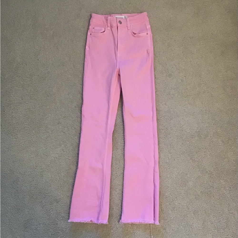 Stradivarius Light Pink Flare Jeans